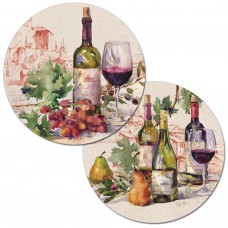 Cala Home Podkładki na stół dwustronne okrągłe C173-00025 "wine tableau"