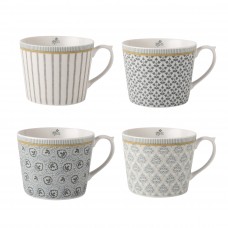 Laura Ashley Tea zestaw 4 kubków 0,3 l. porcelanowych W182826 Grey